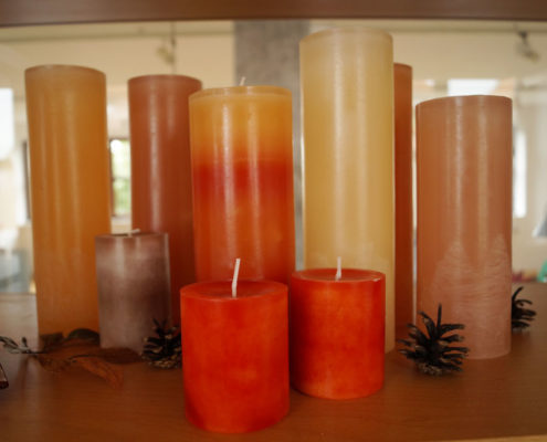 Kerzen, handgefertigt für eine warme und gemütliche Wohnatmosphäre