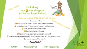 Einladung zum Ostershopping bei Sylvia Bittmann